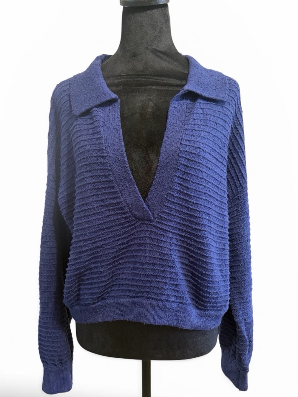Carter Sweater Set Cozy Knit Two-Piece Lounge Set in Navy Blue,  NWT - Picture 5 of 10